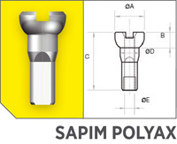 Küllőanya SAPIM POLYAX réz 14G 12 mm ezüst