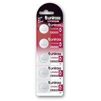Elem UNIROSS CR2032 3V Lítium 5 db/csomag